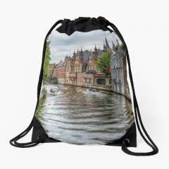 The Groenerei Canal in Bruges (Belgium) - Drawstring Bag