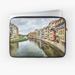The Houses on the River Onyar (Girona, Catalonia) - Laptop Sleeve