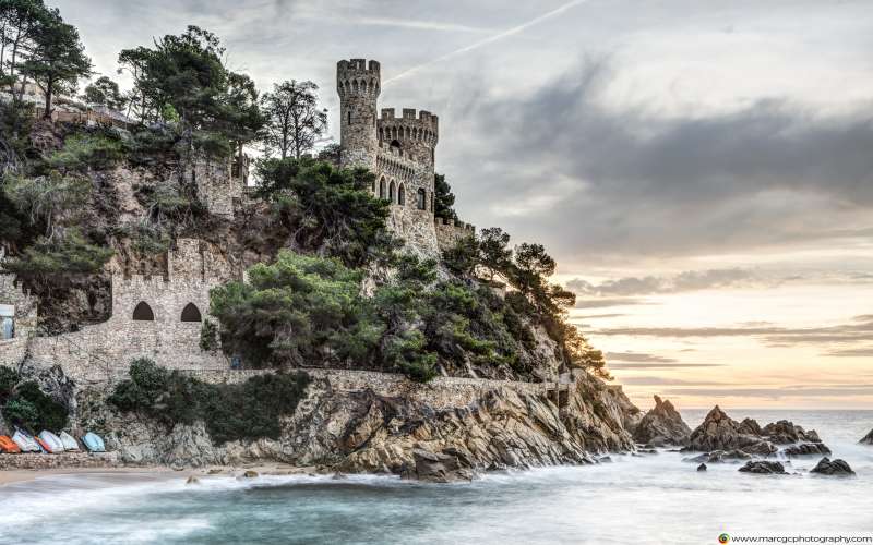 Plaja Castle (Lloret de Mar, Catalonia) Free 4K HD Wallpaper