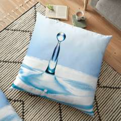 Blue Water Drop - Floor Pillow