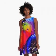 Galaxy is Moving - A-Line Dress