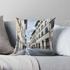 Florence Streets (Italy) - Throw Pillow