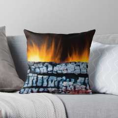 Views From the Fireplace - Throw Pillow