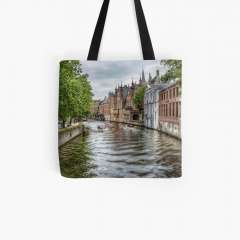 The Groenerei Canal in Bruges (Belgium) - All Over Print Tote Bag