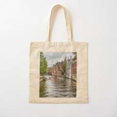 The Groenerei Canal in Bruges (Belgium) - Cotton Tote Bag