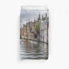 The Groenerei Canal in Bruges (Belgium) - Duvet Cover