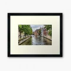 The Groenerei Canal in Bruges (Belgium) - Framed Art Print