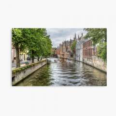 The Groenerei Canal in Bruges (Belgium) - Metal Print