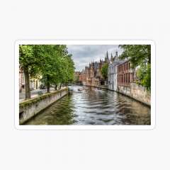 The Groenerei Canal in Bruges (Belgium) - Sticker