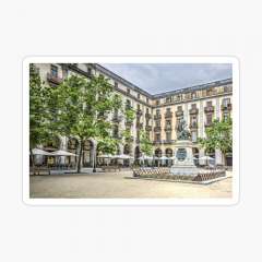 Independence Square in Girona (Catalonia) - Glossy Sticker