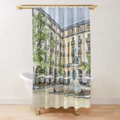 Independence Square in Girona (Catalonia) - Shower Curtain