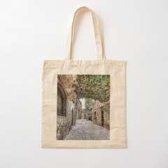 Streets of Mura (Catalonia) - Cotton Tote Bag