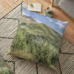 The Puigmal seen from the Collet de les Barraques (Catalan Pyrenees) - Floor Pillow