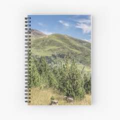 The Puigmal seen from the Collet de les Barraques (Catalan Pyrenees) - Spiral Notebook