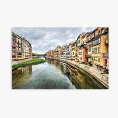 The Houses on the River Onyar (Girona, Catalonia) - Canvas Print