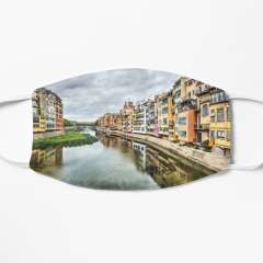 The Houses on the River Onyar (Girona, Catalonia) - Flat Mask