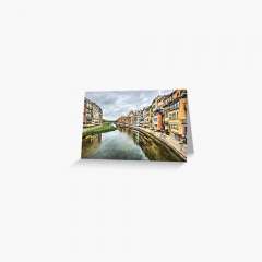 The Houses on the River Onyar (Girona, Catalonia) - Greeting Card