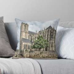 Cathedral of Saint Julian of Le Mans (France) - Throw Pillow