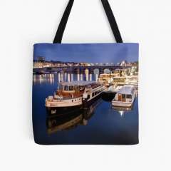 Maastricht Jetty On The Maas River - All Over Print Tote Bag