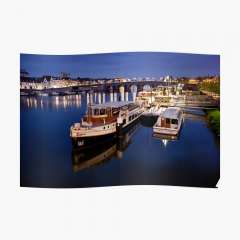 Maastricht Jetty On The Maas River - Poster