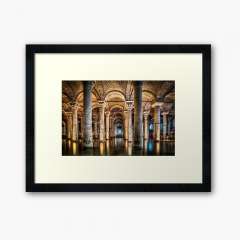 Sunken Palace or Basilica Cistern (Istanbul, Turkey) - Framed Art Print