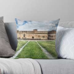 The Rocca Sforzesca (Imola, Italy) - Throw Pillow