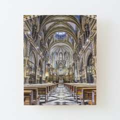Montserrat Abbey (Catalonia) - Wood Mounted Print