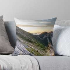 Sunrise in the Pyrenean, Catalonia - Throw Pillow