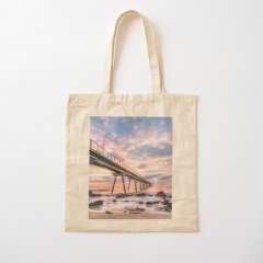 Sunrise at Pont del Petroli (Badalona, Catalonia) - Cotton Tote Bag