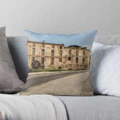 The Tanneries Neighborhood (Vic, Catalonia) - Throw Pillow