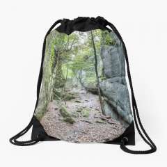Walking Between Rock Walls (Catalonia) - Drawstring Bag