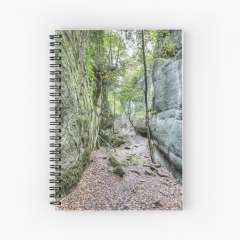Walking Between Rock Walls (Catalonia) - Spiral Notebook