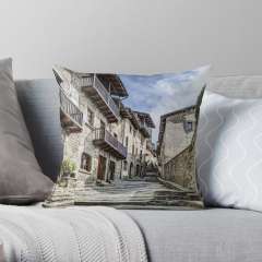 Rupit's Natural Stone Street (Catalonia) - Throw Pillow