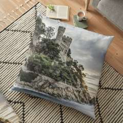 Plaja Castle (Lloret de Mar, Catalonia) - Floor Pillow