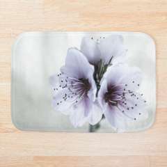White Almond Flowers - Bath Mat