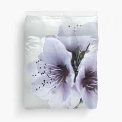 White Almond Flowers - Duvet Cover