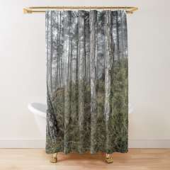 Misty Morning (Baronia de Rialb, Catalonia) - Shower Curtain