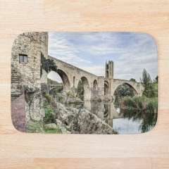 Besalu Romanesque Bridge (Catalonia) - Bath Mat