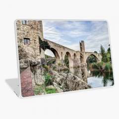 Besalu Romanesque Bridge (Catalonia) - Laptop Skin