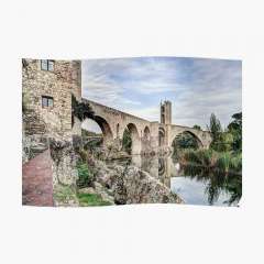 Besalu Romanesque Bridge (Catalonia) - Poster