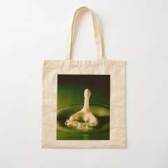 A Milk Drop Down And Up  - Cotton Tote Bag