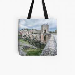 Besalú Medieval Village (Catalonia) - All Over Print Tote Bag
