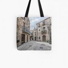 Pals, Carrer Major (Catalonia) - All Over Print Tote Bag
