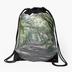 Path Between Trees (Santa Pau, Catalonia) - Drawstring Bag