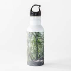 Path Between Trees (Santa Pau, Catalonia) - Water Bottle