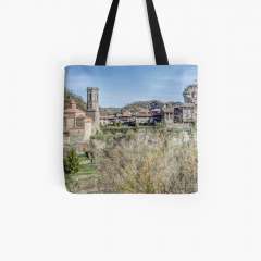 Panoramic View of Rupit i Pruit (Catalonia) - All Over Print Tote Bag