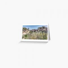 Panoramic View of Rupit i Pruit (Catalonia) - Greeting Card