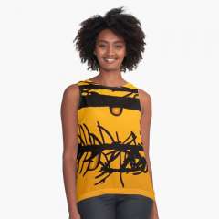 Nature Abstract - Sleeveless Top