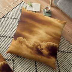 Golden Clouds - Floor Pillow