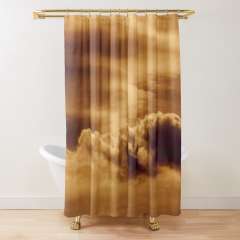 Golden Clouds - Shower Curtain